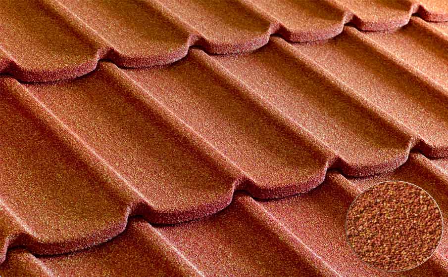 Композитная черепица METROTILE Мистраль терракот,1305*415 мм