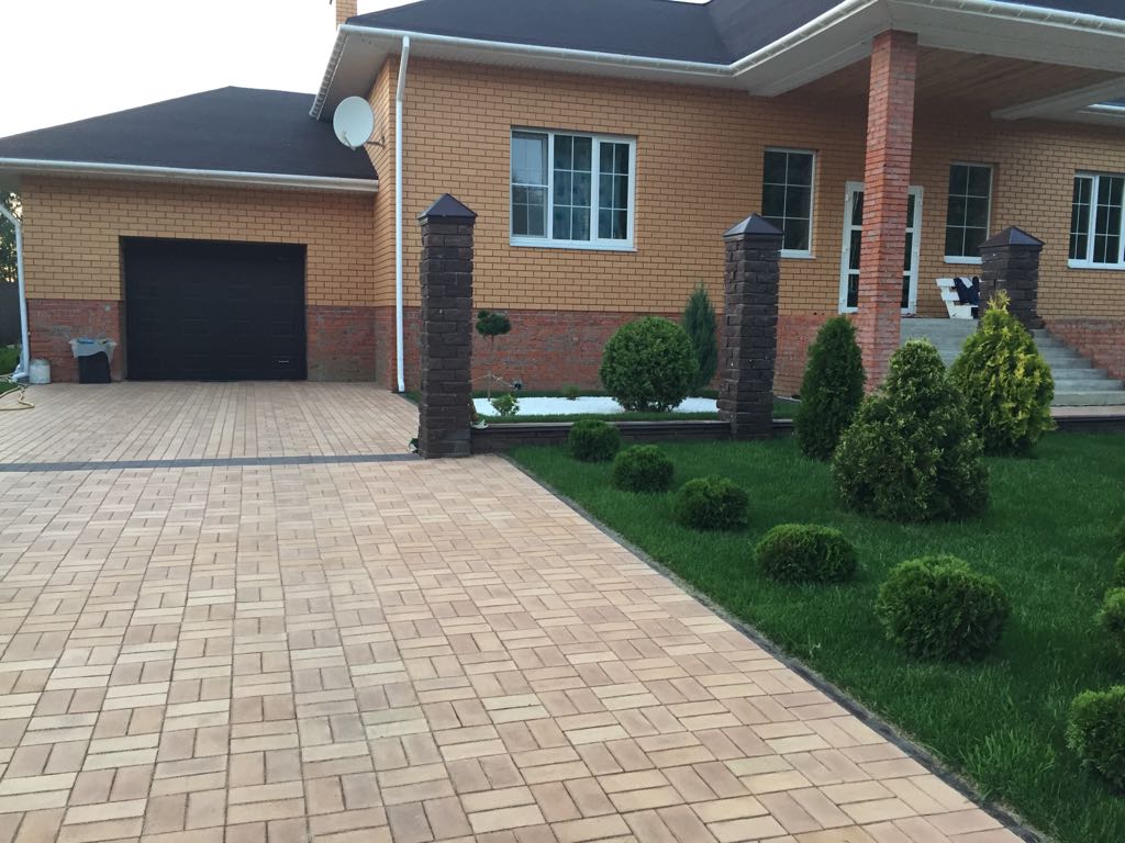 Брусчатка Клинкерная Тротуарная, 200x100x60мм, Песочный, Экоклинкер